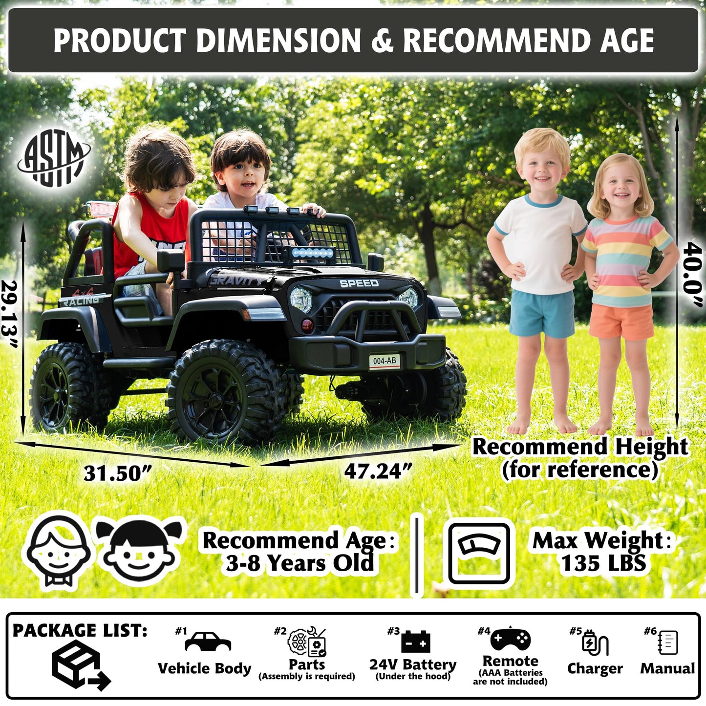 sopbost enhanced 24V Ride On Car with Remote Control  4x200W  2 Seater Ride On Toy for Kids  4WD Kids Electric Vehicles  Ride On Truck XL with EVA Tires Wheels  Bluetooth (Red)