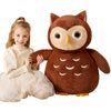 EARTHSOUND Giant Owl Plush Toy - Jumbo 23" Dark Brown Soft Polyester Stuffed Animal, Model 2236533, Perfect Gift for Kids