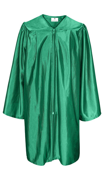 Gradplaza Shiny Choir Robe Kindergarten Preschool Graduation Gown Shiny Graduation Gown For Kids Emerald Green Size 36