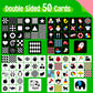 100 Pages Black White Colorful Baby Visual Stimulus Flashcard, 50 Pcs High Contrast Baby Flashcards Sensory Toys For Newborn Infant Gift (2 Levels 0-6 Months, 5.5” X 5.5”)