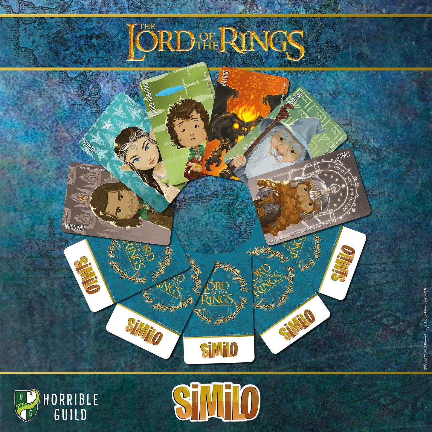 Horrible Guild: Similo: The Lord Of The Rings - Cooperative Deduction Card Game, Officially Licensed, Middle Earth Characters, A