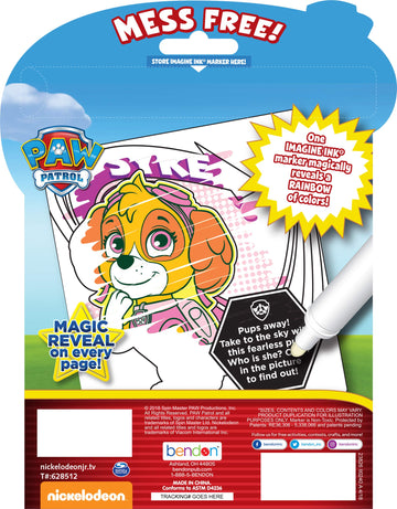 Nickelodeon PAW Patrol 20-Page Imagine Ink Coloring Book with 1 Mess Free Marker Bendon 38709