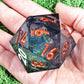 Mini Planet 50mm Chonk D20 Resin Liquid Core D&D Role Playing Games and Tabletop Games DND Polyhedral Dice Dark