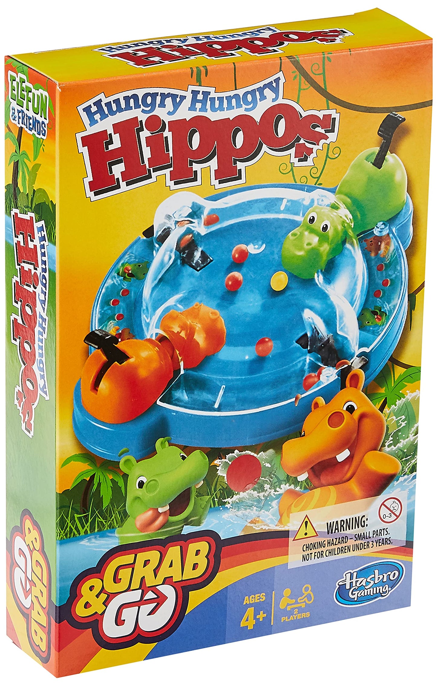 Hasbro Gaming Elefun & Friends Hungry Hungry Hippos Game - Multicolor, Plastic, Model B10011020