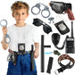 Metemot 10Pcs Police Toys, Cop Costume Accessories, Police Costume Accessories For Kids, With Police Badge, Toy Handcuffs,Hallow