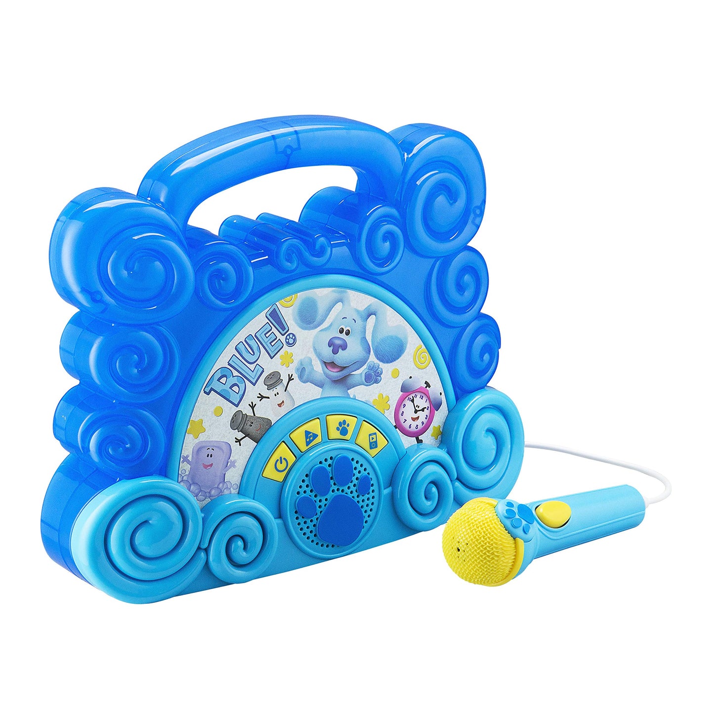 Ekids Blues Clues Toy Sing Along Boombox For Kids, Musical Toy For Toddlers, Kids Boombox With Microphone And Built-In Music, Connects To Mp3 Player Aux In Audio Device