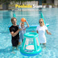 JOYIN Inflatable Pool Float Set Volleyball Net & Basketball Hoops, Floating Swimming Game Toy for Kids and Adults, Summer Floati