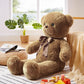 Yunnasi Big Teddy Bear Stuffed Animal 35 Inches Giant Stuffed Bear Gift For Girlfriend Children On Birthday Valentine'S Day Christmas, Brown