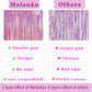 MALANKU 2 Pack Foil Fringe Backdrop Curtains Pink Party Decorations - 3.3 x 8.2ft Tinsel Curtain Photo Backdrops for Birthdays C