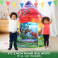 W&O Dragon Hero Play Tent with Roar Button - Epic Pop Up Tent for Boys & Girls - Perfect for Indoor & Outdoor Adventures