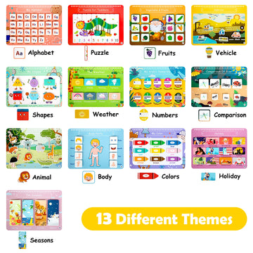 Freebear Busy Book For Toddlers Preschool Learning Activities Resources Autism Sensory Toys Montessori Toys For 2-3 Year Old,Travel Toys, Gifts For Girls And Boys 4 5 6 Years (Animal World)