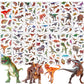 Upins Dianosaur Stickers For Kids, 14 Different Sheets 200+ Counts 3D Puffy Stickers Craft Scrapbooking For Children Dinosaur Lovers
