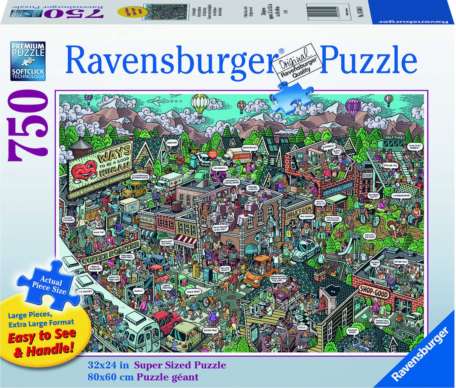 Ravensburger Acts Of Kindness Jigsaw Puzzle | 750 Large Format Pieces | Unique Softclick Technology | Vibrant, Glare-Free Imagery | Great Gift For Kids And Adults