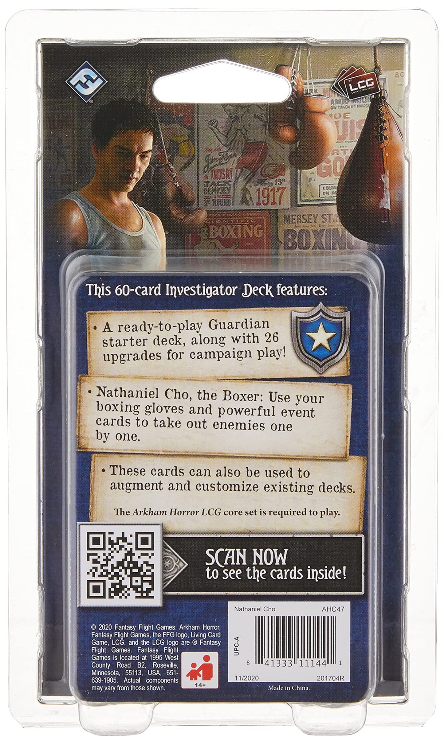 Fantasy Flight Games Arkham Horror The Card Game Nathaniel Cho Starter Deck - Unleash The Fury Of A New Investigator! Cooperativ