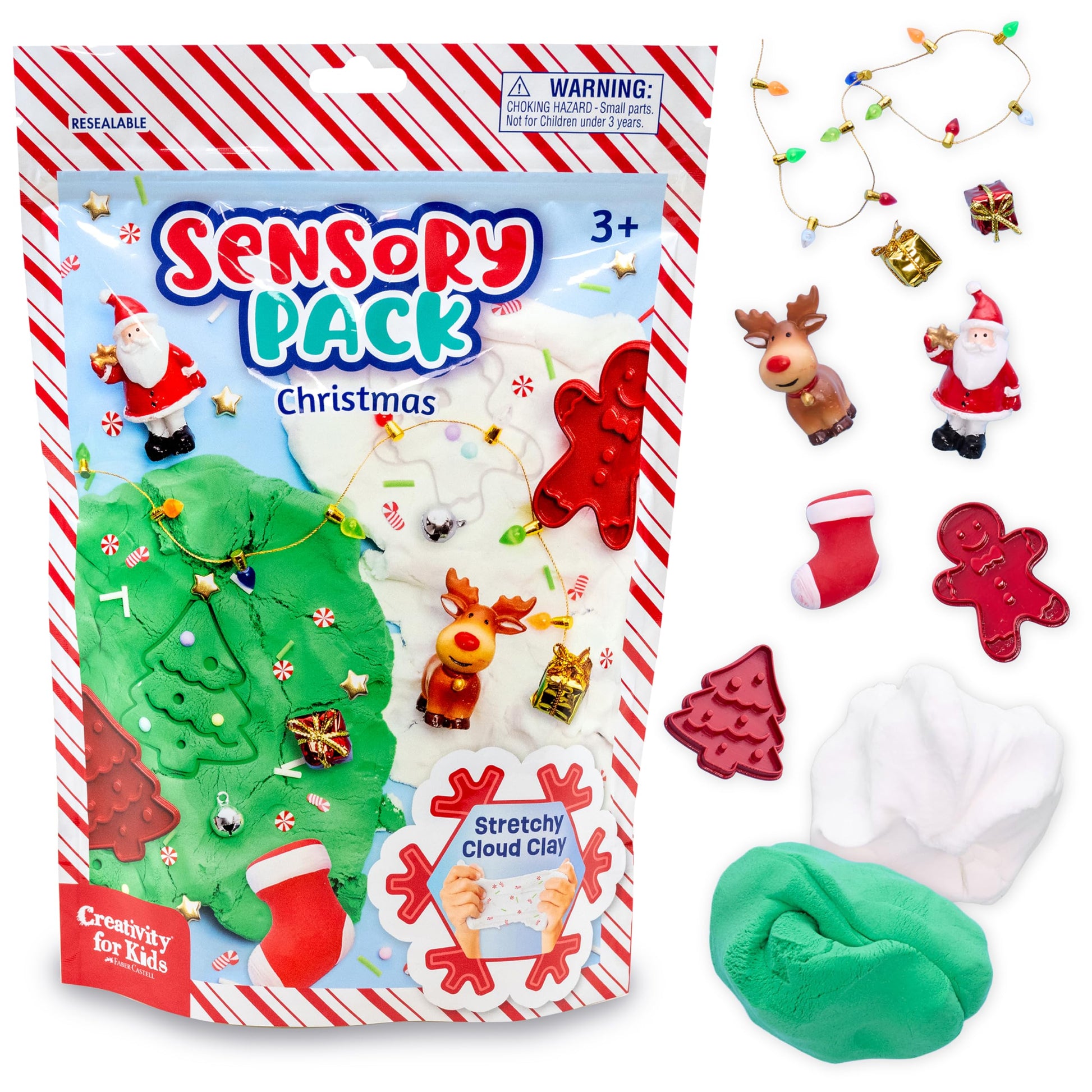 Creativity for Kids Sensory Pack: Christmas - Christmas Activities for Kids, Toddler Stocking Stuffers & Sensory Bin Filler, Tra