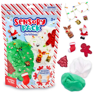 Creativity for Kids Sensory Pack: Christmas - Christmas Activities for Kids, Toddler Stocking Stuffers & Sensory Bin Filler, Tra