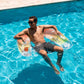 Poolcandy Sun Chair Water Raft, Multiple Chair Styles (Rainbow Haze + Glitter Sun Chair Pool Float)