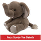 GUND Chai Elephant Plush  enhanced Stuffed Animal for Ages 1 and Up  Gray  10