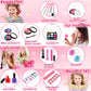 GIFTINBOX Kids Makeup kit for Girls, 25 PCS Real Makeup Set, Washable Makeup Set Toy with Cosmetic Case, Non-Toxic Little Girls
