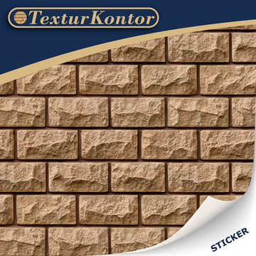3 Sheets Self-Adhesive Wall Cladding For Dollhouse 1:12 Scale (Historical Sandstone)