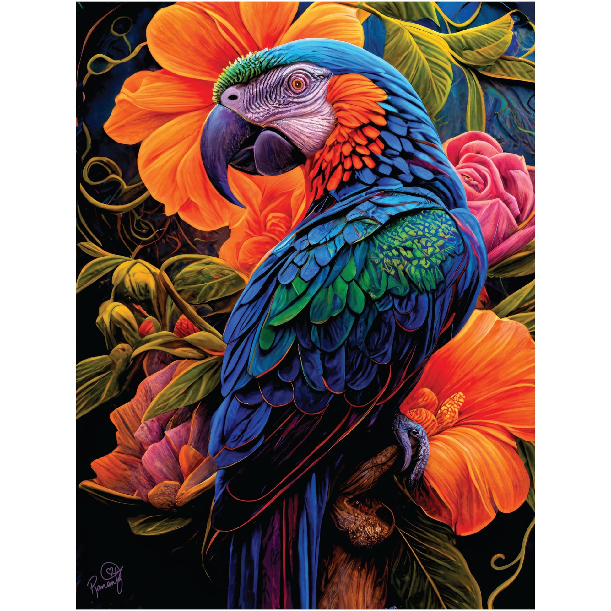 550 Piece Puzzle for Teens and mature-themeds - Hard  Difficult  Challenging Jigsaw - large online retaileria II by RomantzArt - Bird Puzzle - 24x18 Inches
