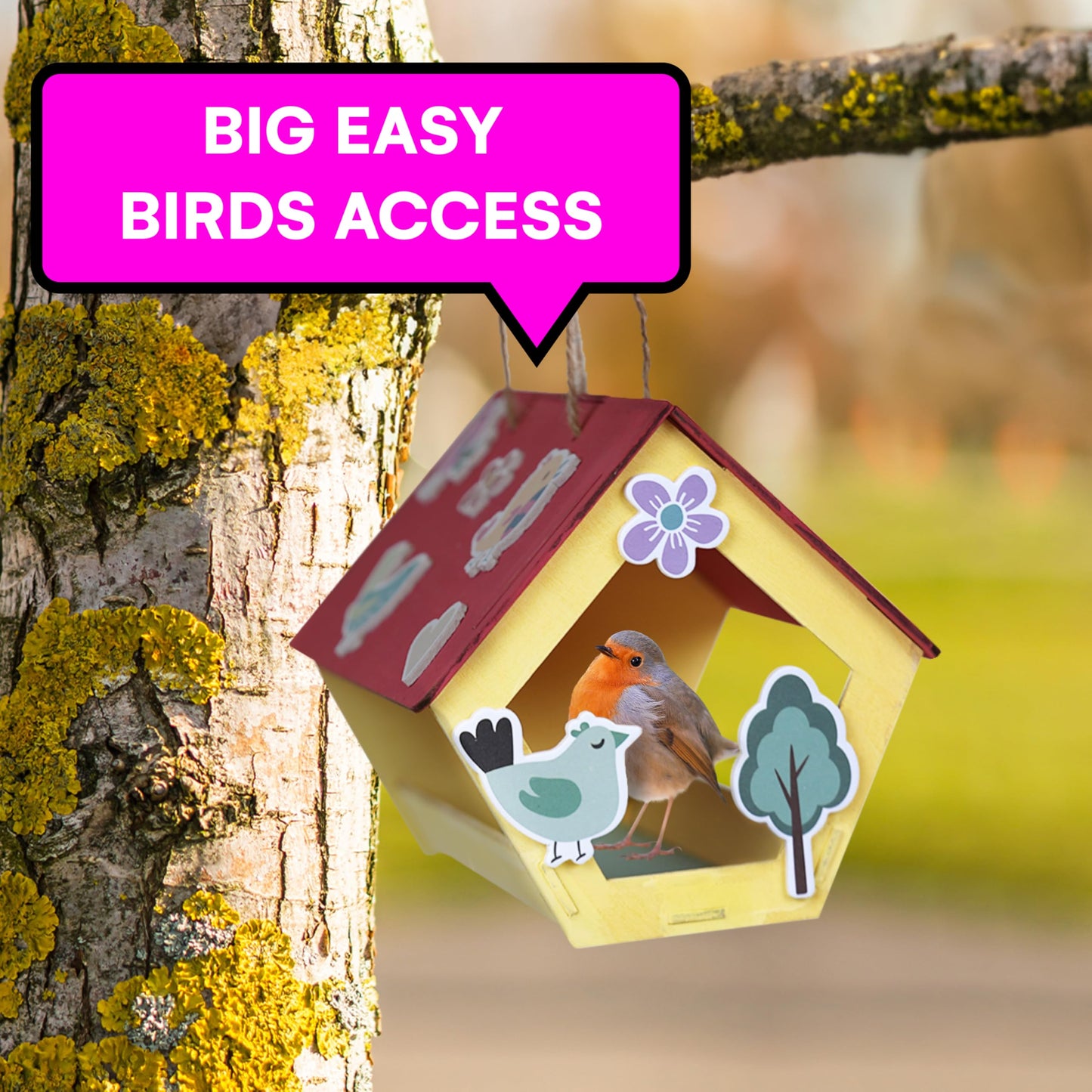 Neliblu Bird Houses to Paint for Kids - Wooden - 12 Pc, Plywood, Durable Material, Educational Fun, Complete Set, Child-Safe, Bu