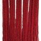 Dondor Enterprises Festive Metallic Beaded Necklaces (72 Pack, RED)