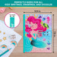 Decorably Glittery A5 Mermaid Locking Journal For Girls 6-8 With Lock Code And Music, 80 Sheets Mermaid Notebook Little Girl Dia