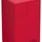 Ultimate Guard Flip'N'Tray 80+, Deck Case For 80 Double-Sleeved Tcg Cards + Dice Tray, Red, Independent Magnetic Closure & Microfiber Inner Lining