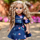 - Romantic Moment - Dark Blue Dress - Clothes Fits 18 Inch Doll (Doll Not Included)