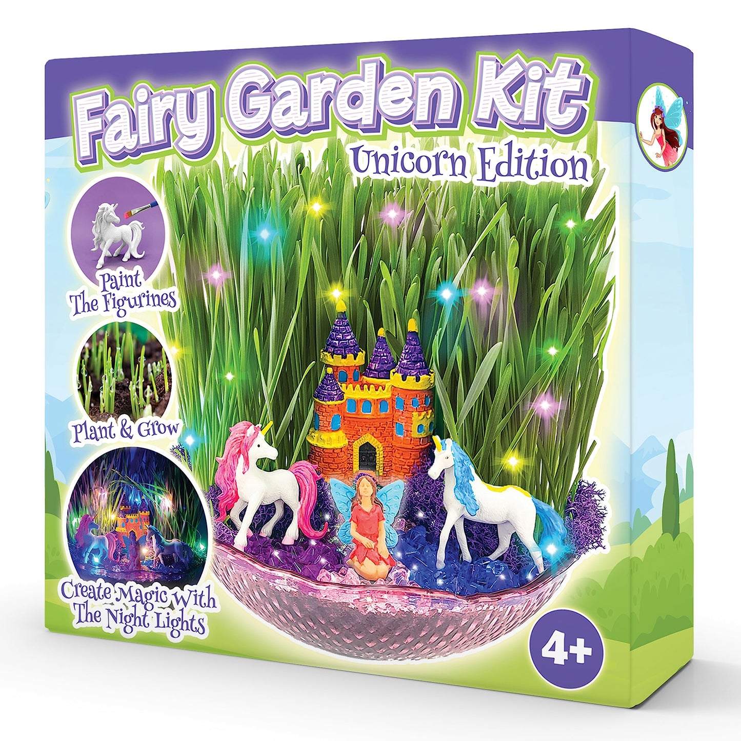 Bloonsy Unicorn Fairy Garden Kit For Kids | Light Up Fairy Unicorn Terrarium Kit | Science Stem Toys Presents | Unicorn Arts And