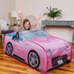 Barbie Convertible Pop Up Tent - Pink Princess Playhouse Car Toy with Sounds & Key Fob, Indoor and Outdoor Play