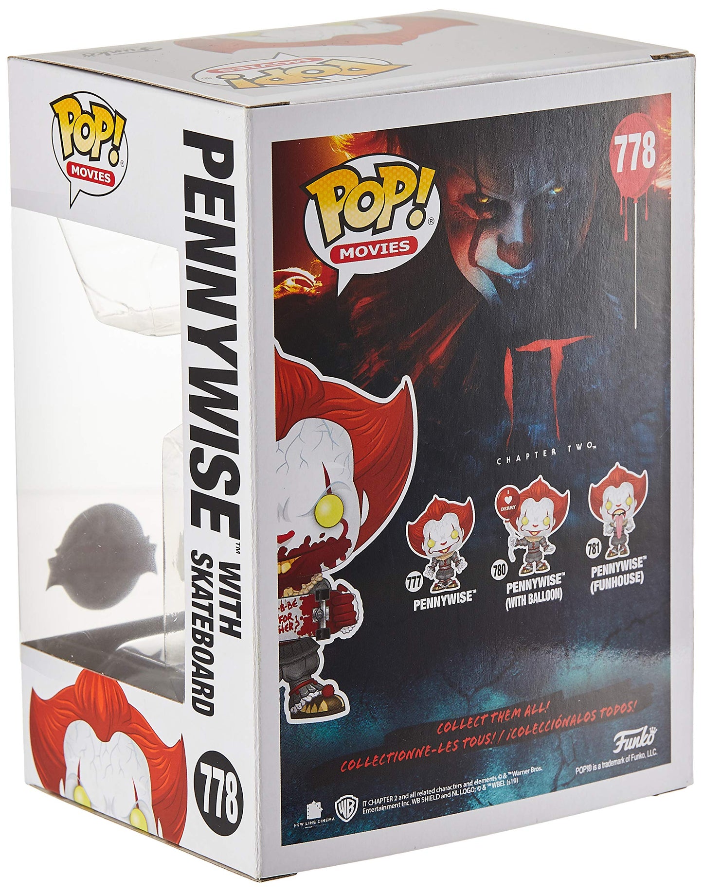 Funko 40628 IT Chapter 2 POP! Movies Pennywise limited availability Vinyl Figure #778 [with Skateboard]  Multicolour