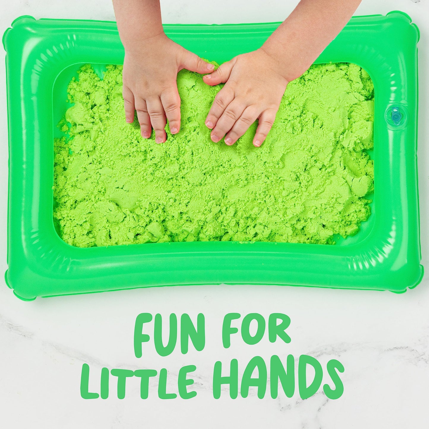 Sensory Sand Inflatable Sand Trays - Small 16.5"x10.5", Holds 2 lbs, Plastic, Available in Orange, Green, Blue, Yellow, Model SS4706