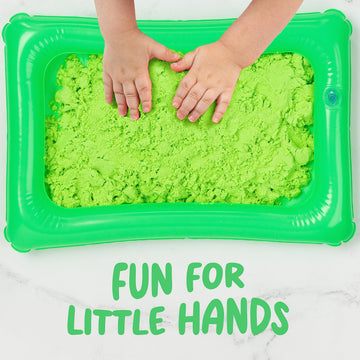 Sensory Sand Inflatable Sand Trays - Small 16.5"x10.5", Holds 2 lbs, Plastic, Available in Orange, Green, Blue, Yellow, Model SS4706