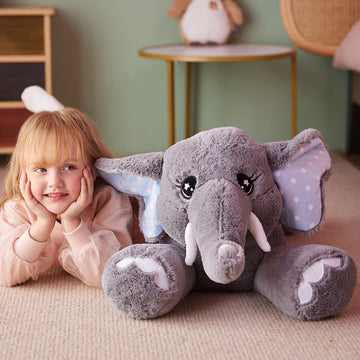 Ikasa Giant Elephant Stuffed Animal Plush Toy,29' Large Big Jumbo Soft Toys, Huge Size Cute Plushy Fluffy Fat Plushie,Gifts For Kids Girls
