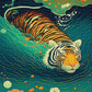 Cross & Glory - Bengal Crossing - 1000 Piece Jigsaw Puzzle For Adults | Majestic Tiger Crossing River | Stunning Wildlife Artwork For Adults | Great Gift Idea