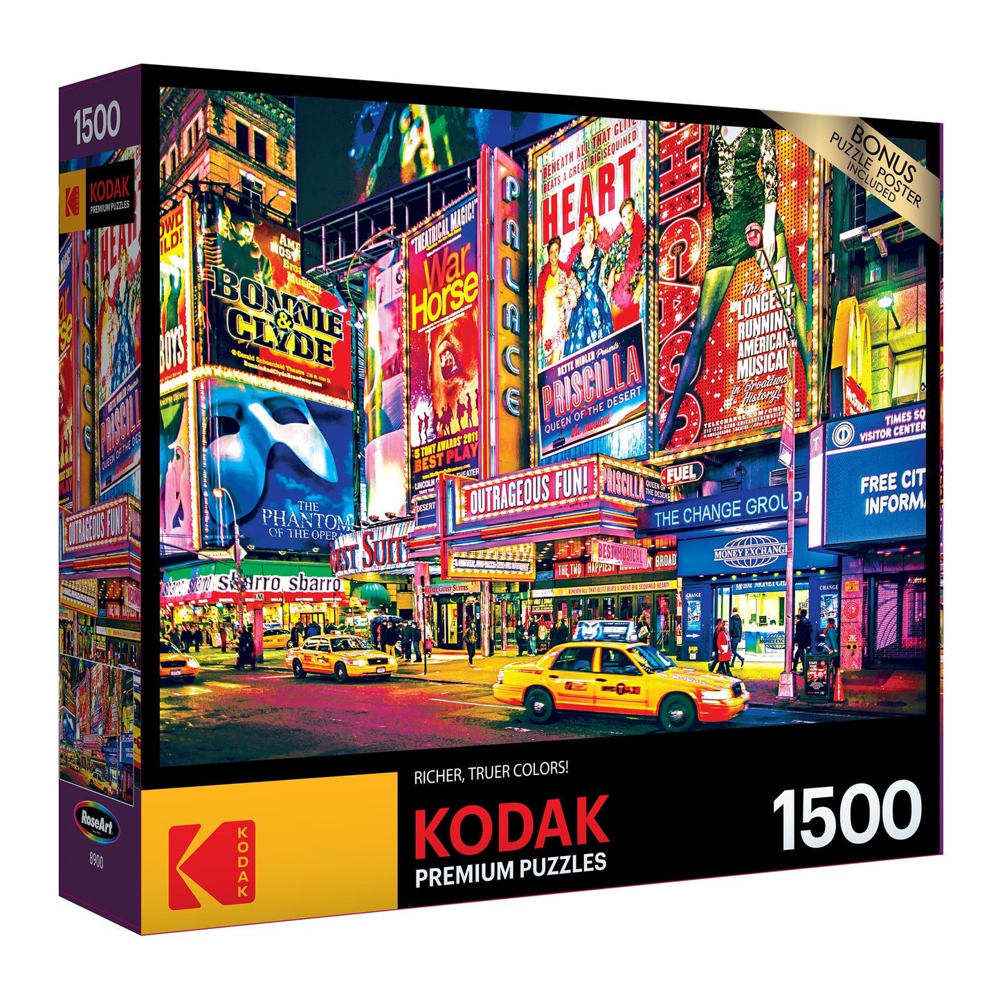 Roseart - Kodak Premium - Broadway, Nyc - 1500 Piece Jigsaw Puzzle For Adults