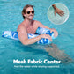 SLOOSH Hammock Pool Floats Adults, 4-in-1 Multi-Purpose Inflatable Pool Floaties PVC Water Hammock Lounge (Tropical Leaves-Blue)