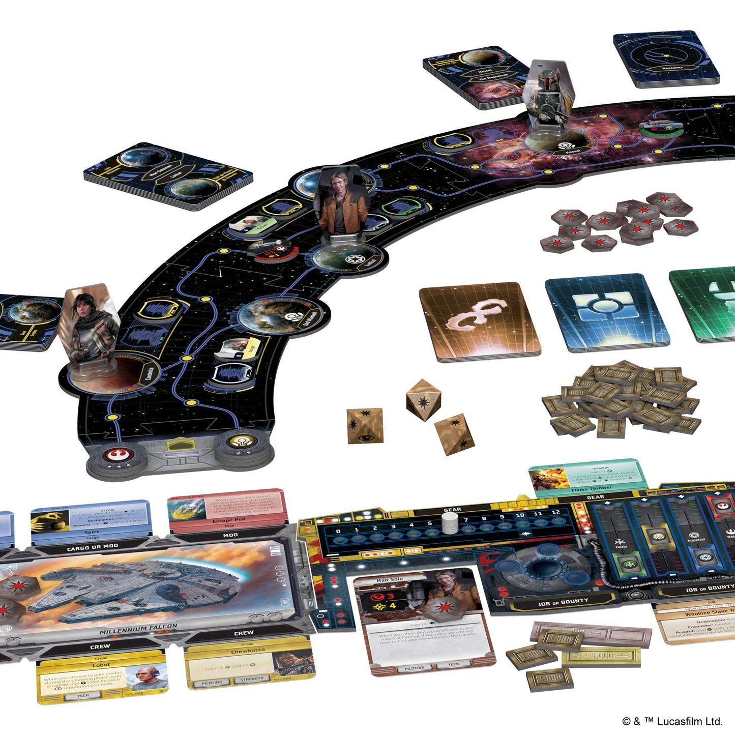 Fantasy Flight Games Star Wars Outer Rim Board Game | Strategy & Adventure Game for 1-4 Players | Ages 14+ | Cardboard | Model FFGSW06
