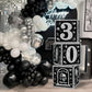 Death To My 20S Decorations 30Th Birthday Decorations Boxes For Her Him, Rip To My 20S Balloon Blocks Black Balloon Boxes With L