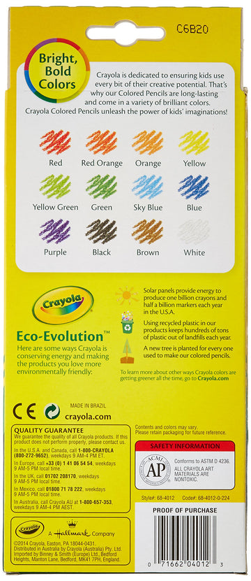 Crayola Colored Pencils 12 Color [Set of 3]