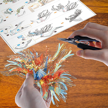 Piececool 3D Metal Puzzles, Wish Cranes-Love Amulet Metal Model Kits, Brain Teaser Diy 3D Metal Cranes Building Kits For Adults, Challenge Puzzles Toys Gifts For Christmas Valentine'S Day, 34 Pcs