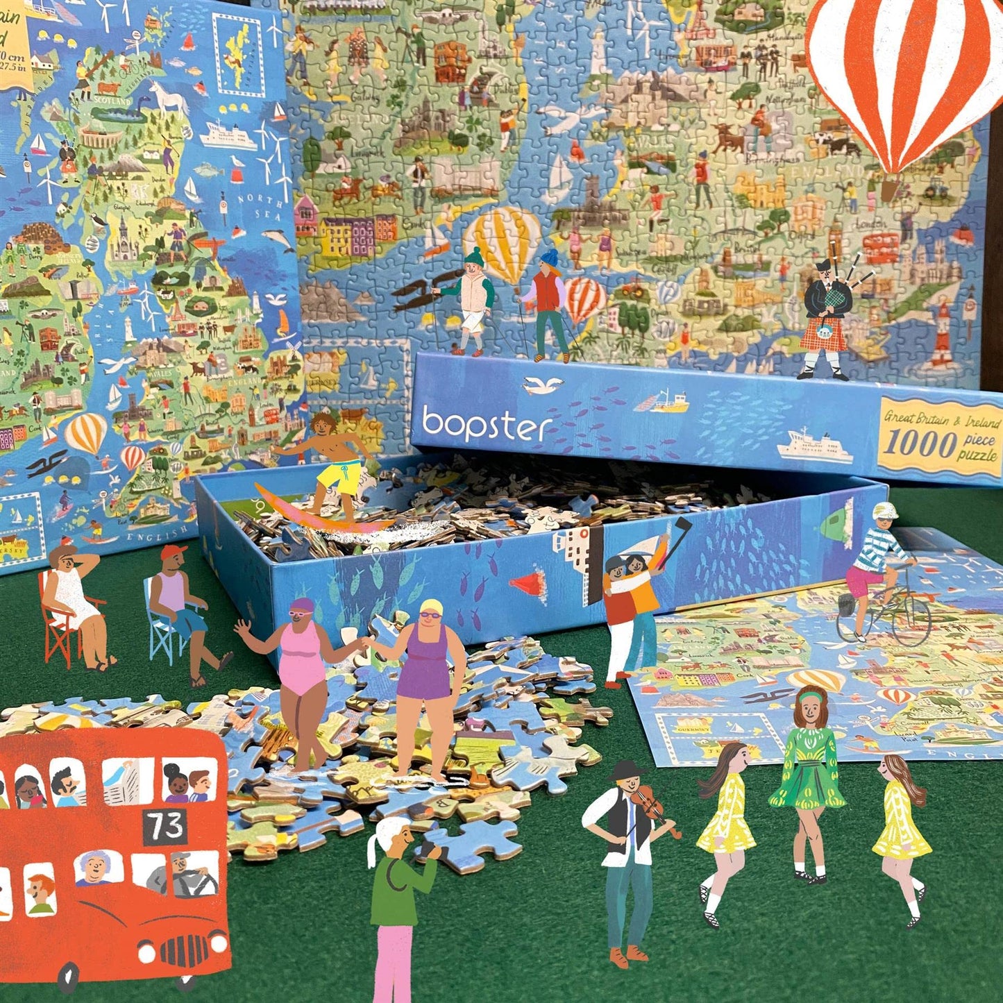 Jigsaw Puzzles 1000 Pieces For Adults - Great British Isles And Ireland Puzzle - 1000 Piece Puzzle For Adults And Kids - British Souvenirs And Gifts By Bopster