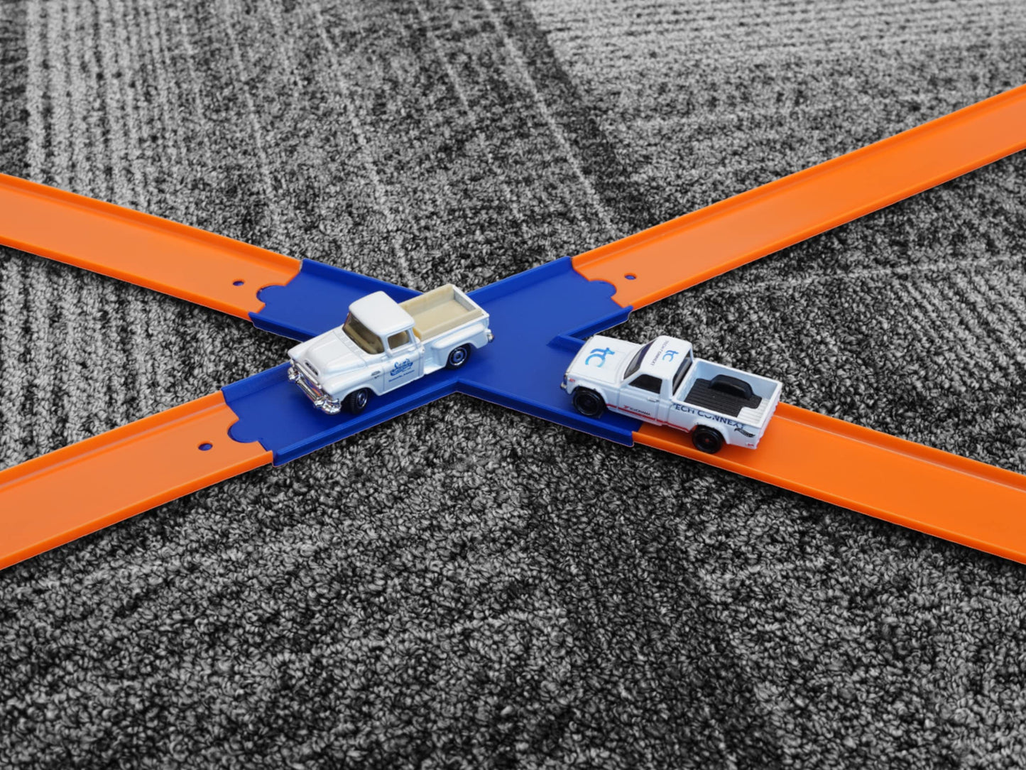 Hot Wheels Compatible Track Add-On Pack - Eco-Friendly Pla Plastic, Versatile Track Layout Pieces (Blue)