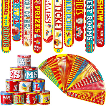 Junkin Carnival Party Decorations Carnival Slap Bracelets For Kids Carnival Animals Wristband Bracelets Christmas Party For Birt