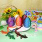 Impossmaker 6Pcs 3D Printed Easter Dragon Eggs With 3D Printed Dragon Inside, Easter Basket Stuffers Mini Dragon Egg Set Articul