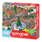 Springbok 400 Piece Holiday Havoc Jigsaw Puzzle - Fun Holiday Scene, Multi Color, Engineered Wood, Model 34-70553