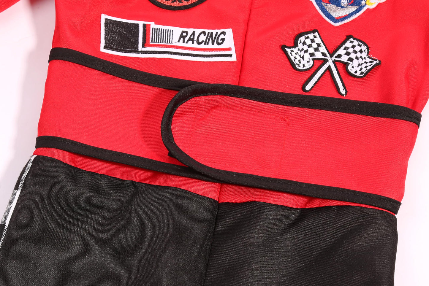 Kids Race Car Driver Costume Boys Racer Jumpsuit With Car Cap Halloween (3-4T)