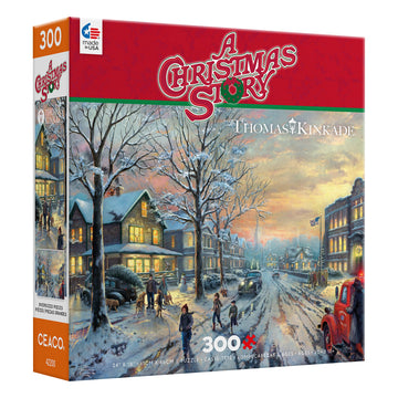 Ceaco 300 Piece Jigsaw Puzzle - Thomas Kinkade Holiday Movies - A Christmas Story - 24 x 18 Size